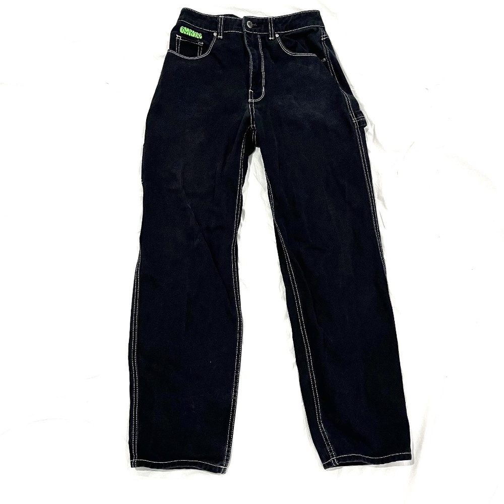 Empyre Tori 90s Black Wash Carpenter Skate Jeans, Size 2